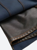 Grunge Faux Leather Mini Skort with Slit