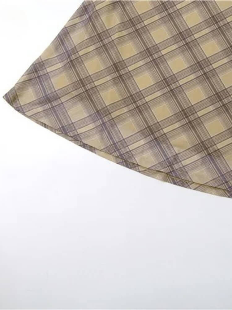 Grunge Plaid Maxi Skirt
