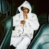 Y2K Cross Print Zip Up Hoodie