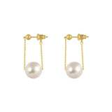 Elegant Small Pearl Pendant Dangle Earring