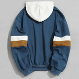 Backwoods Letter Print Patchwork Hoodie