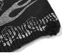Effortless Rose Eye Scorpion Print Knitted Sweater