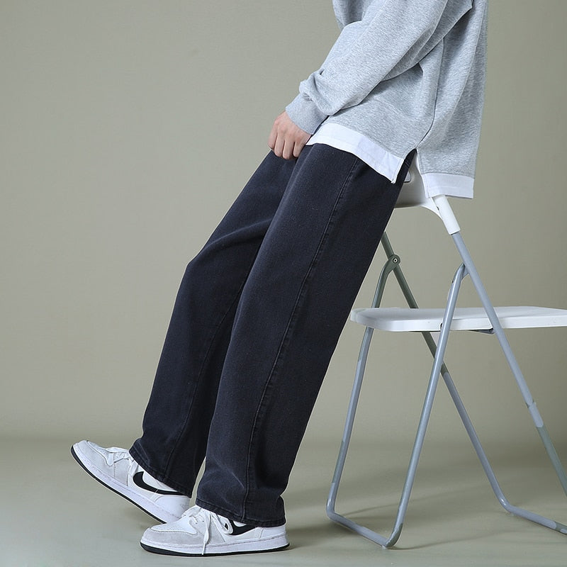 Wide-leg Baggy Denim Pants