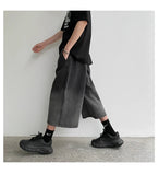 Men's Streetwear Gradient Calf-Length Denim Jorts