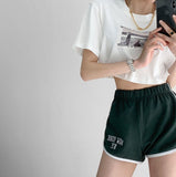 Coast Print Navel Crop Top