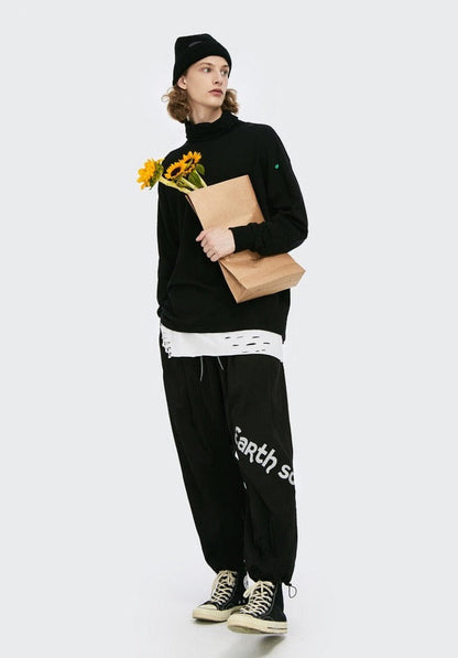 Autumn Blank Turtleneck T-shirt