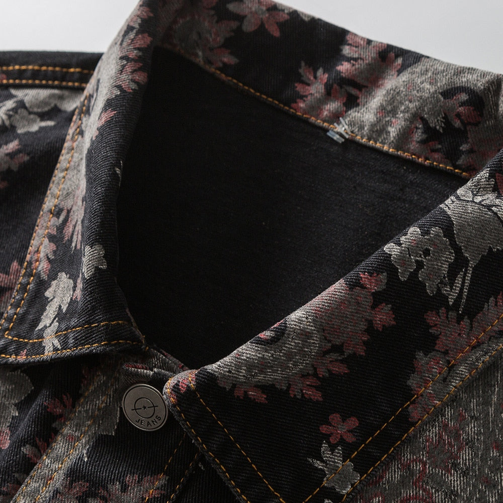 Denim Sakura Gradient Jacket