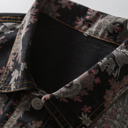 Denim Sakura Gradient Jacket