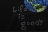 "Life is good" Earth Print Hoodie