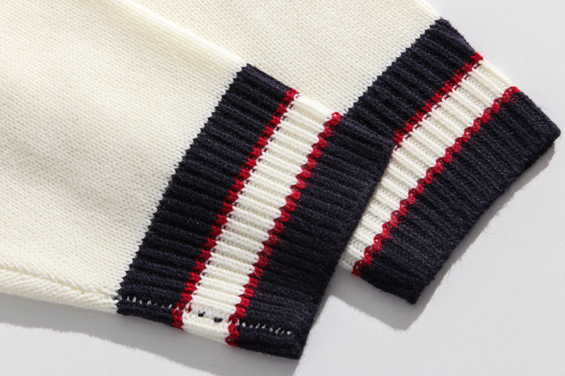 Sleeves of the white Determine Bear Sweater