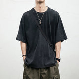 Letter Print Washed T-shirt