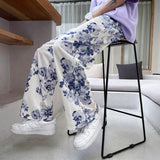 Floral Pattern Mid-waist Pants