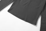 Solid Turtleneck Long Sleeves Crop Top