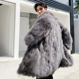 Fashionable Italian Style Fur Trench Coat