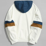 Backwoods Letter Print Patchwork Hoodie