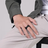 Carved Eyes Stainless Steel Vintage Ring