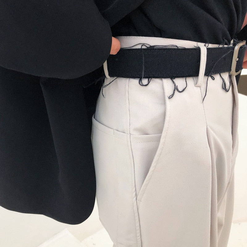 Loose Straight High Rise Pants