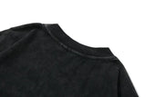 Flame Eye Graphic Print Black Washed T-Shirt