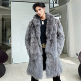 Fashionable Italian Style Fur Trench Coat