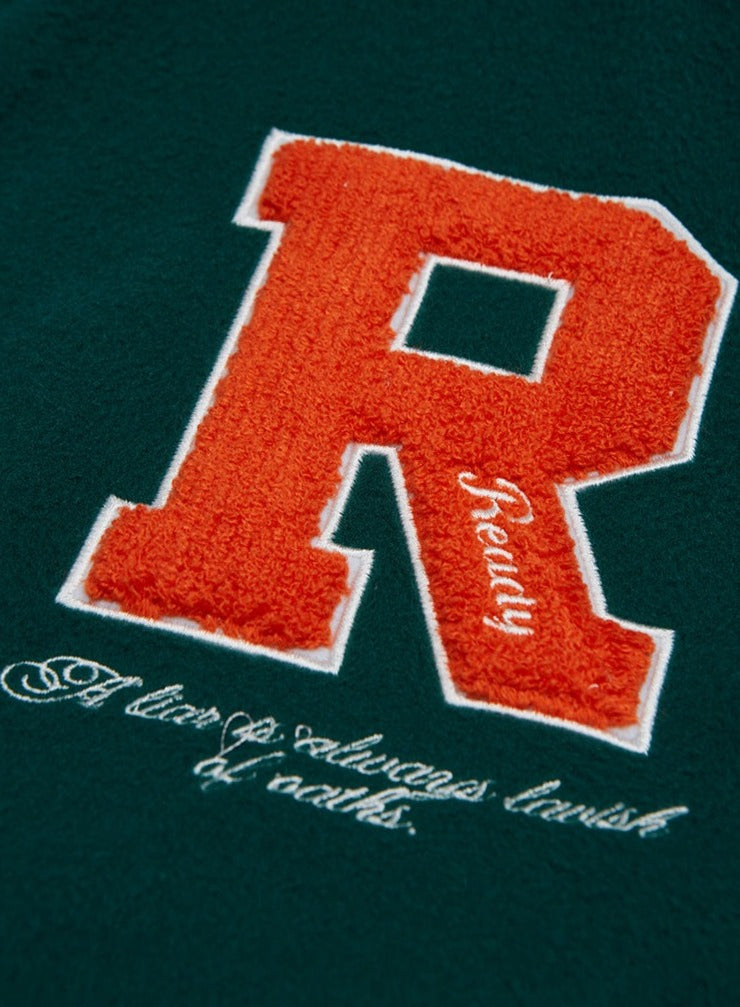 Ready Embroidery Green Varsity Jacket DAXUEN