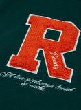 Ready Embroidery Green Varsity Jacket DAXUEN