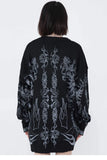 Effortless Rose Eye Scorpion Print Knitted Sweater