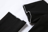 Black Gothic Patchwork Crop Top