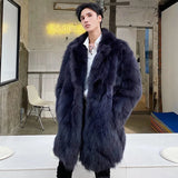 Fashionable Italian Style Fur Trench Coat
