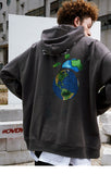"Life is good" Earth Print Hoodie