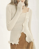 Grunge Irregular Split Knitted Sweater