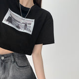 Coast Print Navel Crop Top