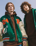 Ready Embroidery Green Varsity Jacket DAXUEN