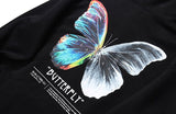 Colorful Butterfly Print Hoodie