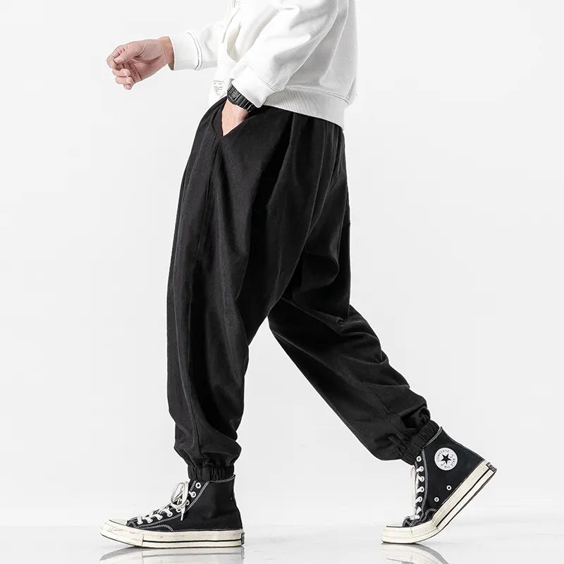 Loose Harem Elastic-waist Sweatpants
