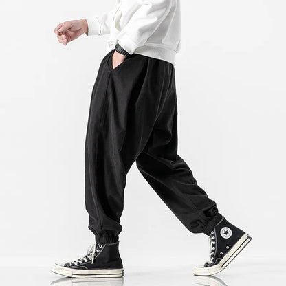 Loose Harem Elastic-waist Sweatpants
