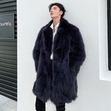 Fashionable Italian Style Fur Trench Coat