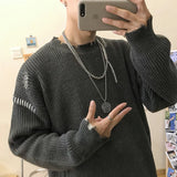 Oversized Destroyed Turtleneck Knit Sweater