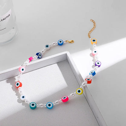 Beaded Rectangular Necklace