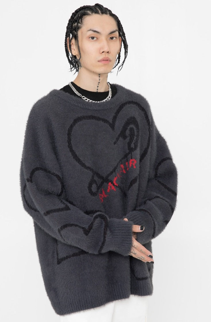 Knitted Heart Sweater