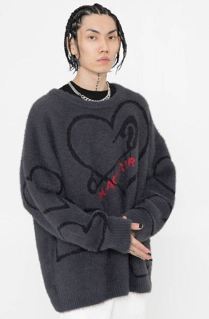 Knitted Heart Sweater