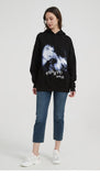 Illusion Girl Letter Print Hoodie
