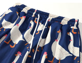 Goose Party Graphic Print Pants