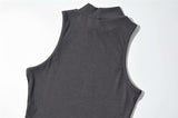 High Neck Sleeveless Crop Top