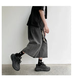 Men's Streetwear Gradient Calf-Length Denim Jorts