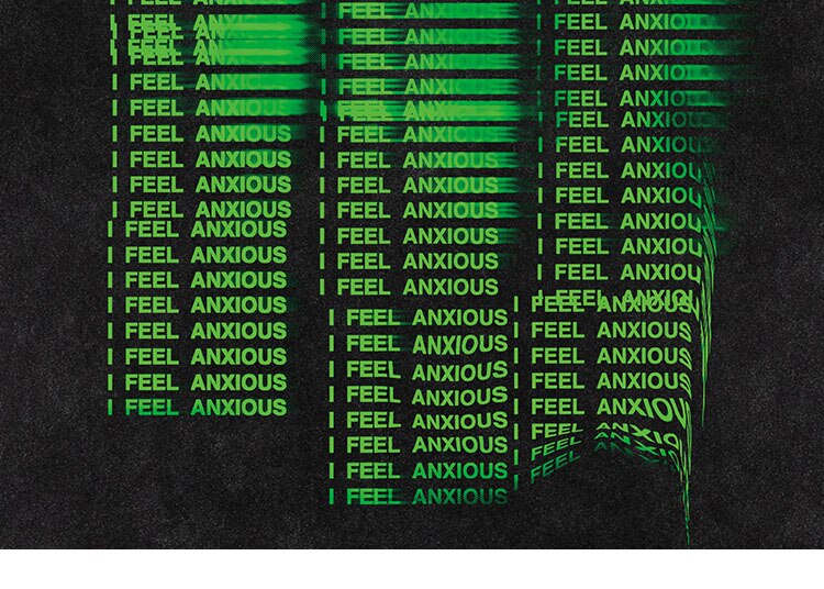"I Feel Anxious" Washed T-shirt