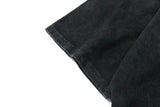 Flame Eye Graphic Print Black Washed T-Shirt