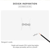 DNA 925 Sterling Silver Open Adjustable Finger Ring