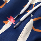 Goose Party Graphic Print Pants