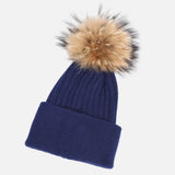 Soft Angora Pompom Knitted Beanie