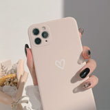 Soft Heart Mobile Phone Case For iPhone